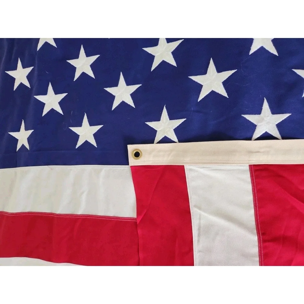 NEW VTG Valley Forge BEST 50 Star American Flag Sewn Cotton Bunting USA 5ftx9ft